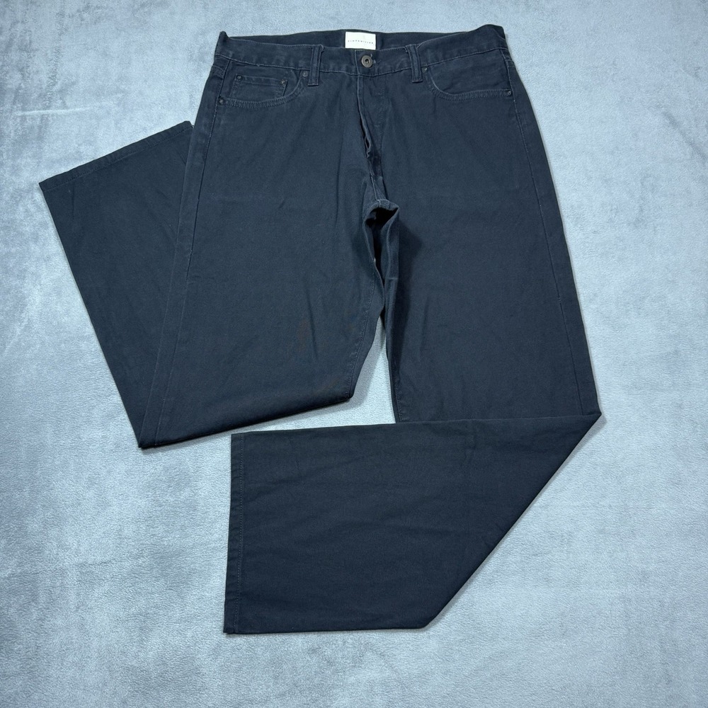 Simon Miller Jeans Mens 34x30 Black Straight Leg Denim ButtonFly